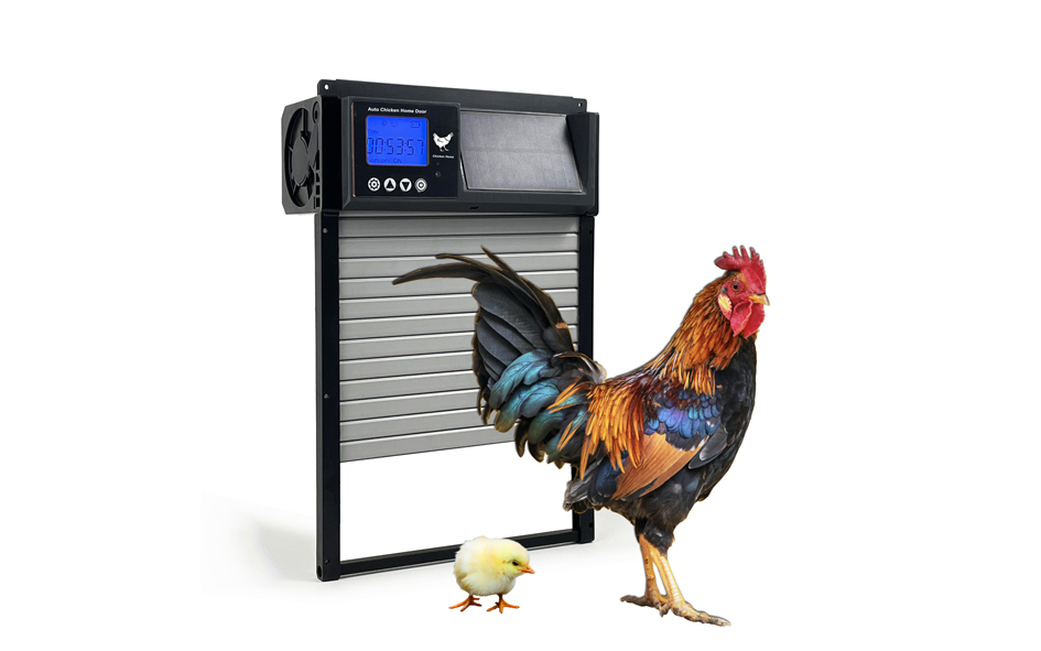 SolarGuard 24/7 Automatic Chicken Coop Door built-in 1.3W Solar Panel